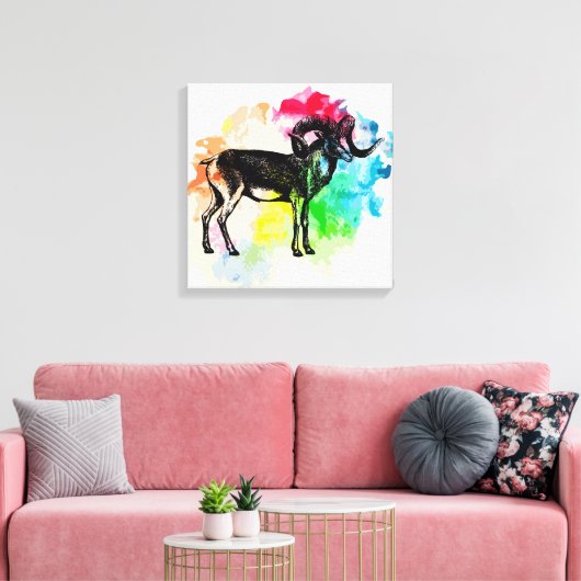 Marco polo-schaap canvas afdruk (Insitu (Woonkamer))