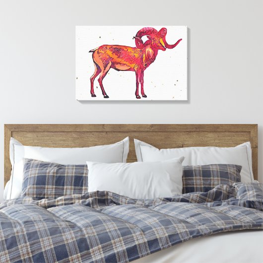 Marco polo-schaap canvas afdruk (Insitu (Slaapkamer))