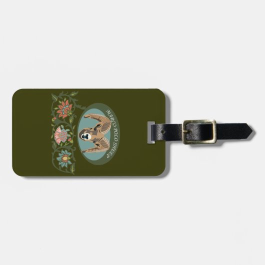 Marco Polo schapen Bagagelabel (Voorkant horizontaal)