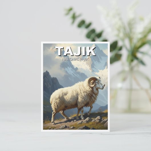 Marco Polo Sheep in Tajik National Park Travel Briefkaart (Staand voorkant)