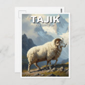 Marco Polo Sheep in Tajik National Park Travel Briefkaart (Voorkant / Achterkant)