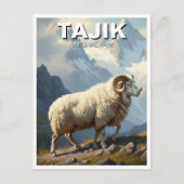 Marco Polo Sheep in Tajik National Park Travel Briefkaart (Voorkant)