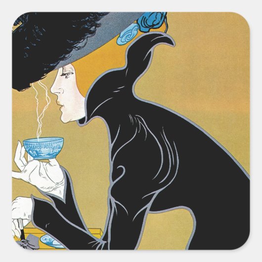 Marco Polo Tea Vierkante Sticker (Voorkant)
