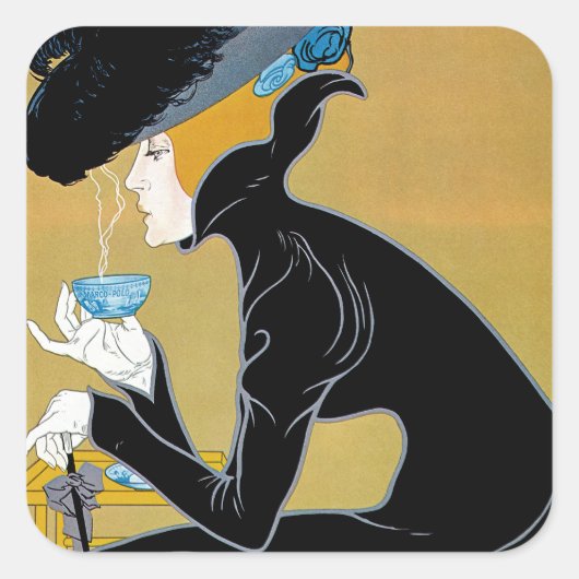 Marco Polo Tea Vierkante Sticker (Voorkant)