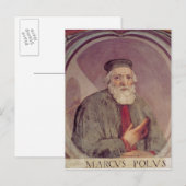 Marco Polo uit de "Sala del Mappamondo" Briefkaart (Voorkant / Achterkant)