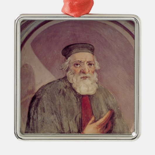 Marco Polo uit de "Sala del Mappamondo" Metalen Ornament (Voorkant)