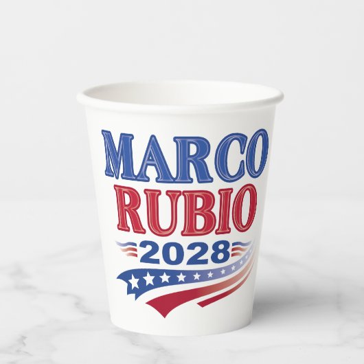 Marco Rubio 2028 (3st) Papieren Bekers (Voorkant)