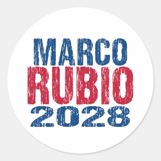 Marco Rubio 2028 (dis) Ronde Sticker (Voorkant)