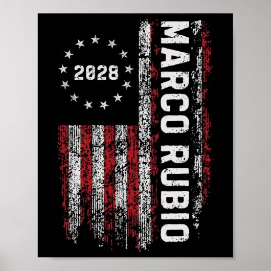 Marco Rubio 2028 President 48 Election Campaign Us Poster (Voorkant)