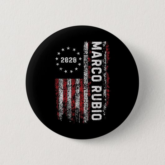 Marco Rubio 2028 President 48 Election Campaign Us Ronde Button 5,7 Cm (Voorkant)