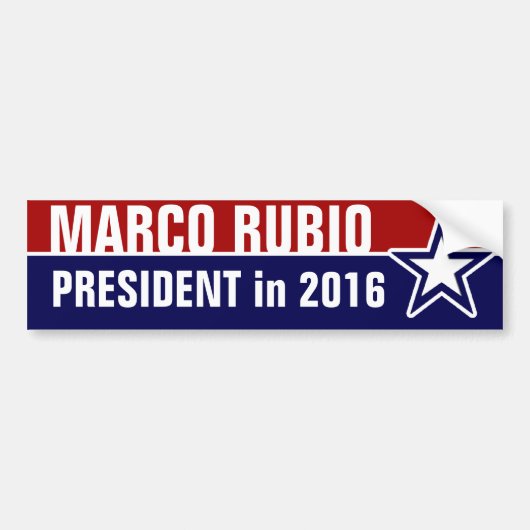 Marco Rubio in 2016 Bumpersticker (Voorkant)