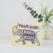 Marco Rubio President 2016 Republikeinse olifant Briefkaart (Staand voorkant)