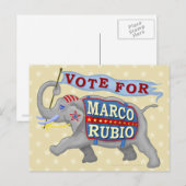Marco Rubio President 2016 Republikeinse olifant Briefkaart (Voorkant / Achterkant)