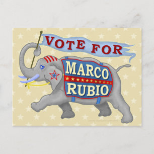 Marco Rubio President 2016 Republikeinse olifant Briefkaart