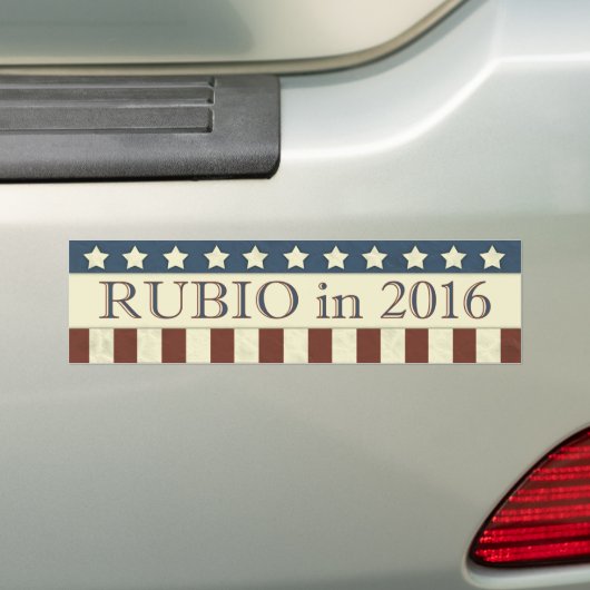 Marco Rubio President 2016 Stars Stripes Bumpersticker (Op auto)