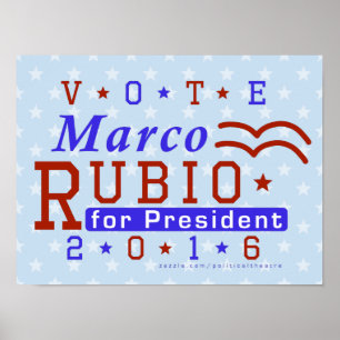 Marco Rubio President 2016 Verkiezing Republikein Poster