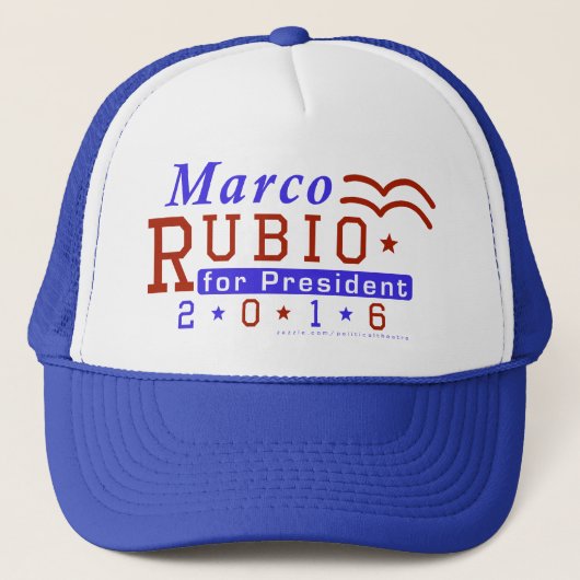 Marco Rubio President 2016 Verkiezingsrepublikein Trucker Pet (Voorkant)