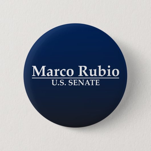 Marco Rubio voor de Amerikaanse Senaat Ronde Button 5,7 Cm (Voorkant)