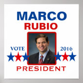 Marco Rubio voor President 2016 Poster (Voorkant)