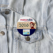 Marco Rubio voor President 2016 Ronde Button 7,6 Cm (In situ)