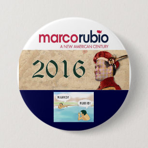 Marco Rubio voor President 2016 Ronde Button 7,6 Cm
