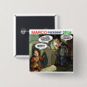 Marco Rubio voor President 2016 Vierkante Button 5,1 Cm (Voorkant /achterkant)