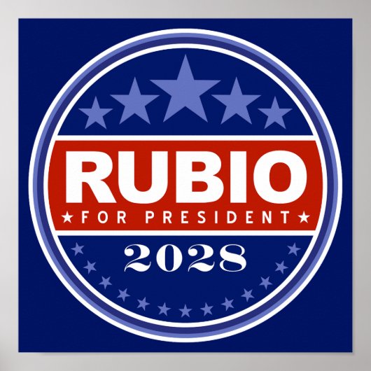Marco Rubio voor President 2028 Poster (Voorkant)