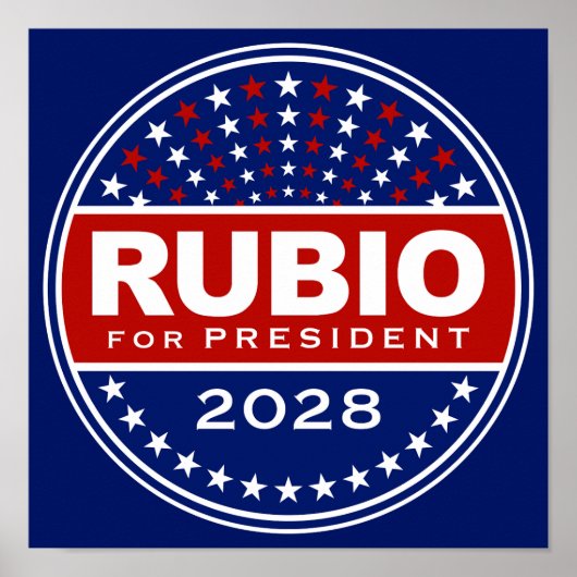 Marco Rubio voor President 2028 Poster (Voorkant)