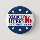 Marco Rubio voor President Ronde Button 5,7 Cm (Voorkant)