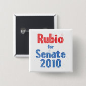 Marco Rubio voor Senaat 2010 Star Design Vierkante Button 5,1 Cm (Voorkant /achterkant)