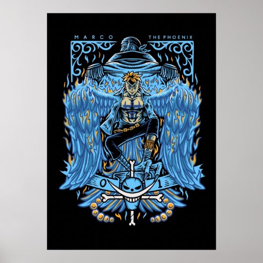 Marco The Phoenix Whitebeard Pirates Poster (Voorkant)