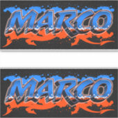 Marco Vorname Name Graffiti Aufkleber Sticker (Voorkant)