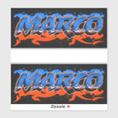 Marco Vorname Name Graffiti Aufkleber Sticker (Vel)