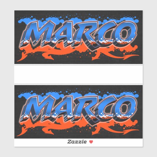 Marco Vorname Name Graffiti Aufkleber Sticker (Vel)