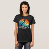 Marconi Beach Massachusetts Beach Palm Tree Souven T-shirt (Voorkant volledig)