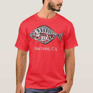 Marconi California Halibut Northwest Native Americ T-shirt