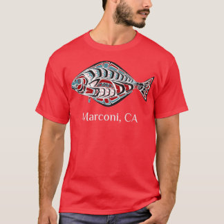 Marconi California Halibut Northwest Native Americ T-shirt