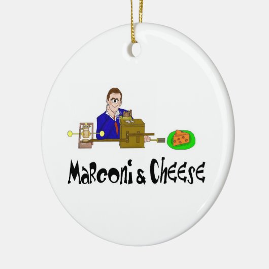 Marconi en Kaaskerst Keramisch Ornament (Links)