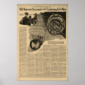 marconi luistert op Mars Circa 1922 Poster (Voorkant)