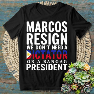 Marcos neemt ontslag bij President Bangag T-shirt
