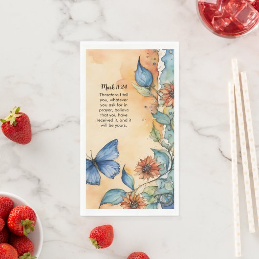 Marcus 11:24 Christelijk Bijbelvers Afbeelding Servet (Insitu)