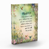 Marcus 11:24 Christelijke Waterverf Afbeelding Fotoblokken (Links)