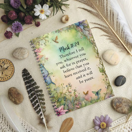 Marcus 11:24 Christelijke Waterverf Afbeelding Notitieboek