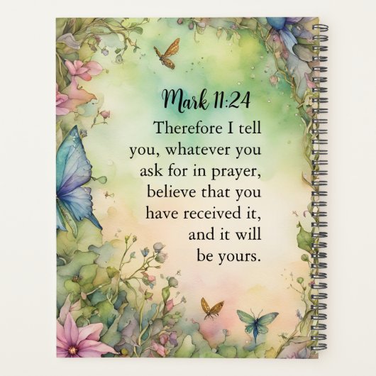 Marcus 11:24 Christelijke Waterverf Afbeelding Planner (Achterkant)