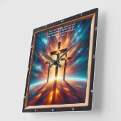 Marcus 11:24 Comfort: gepersonaliseerde thuiszegen Vierkante Klok (Hoek)