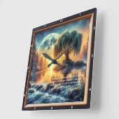 Marcus 11:24 Comfort: gepersonaliseerde thuiszegen Vierkante Klok (Hoek)