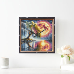 Marcus 11:24 Devotiekklok: Gepersonaliseerd Schrif Vierkante Klok