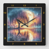 Marcus 11:24 Gebedsklok Custom Believe Personalize Vierkante Klok (Voorkant)