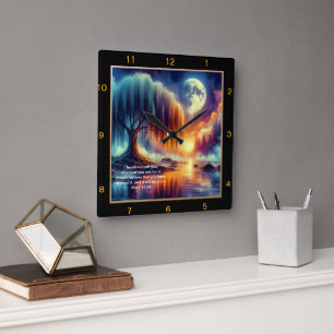 Marcus 11:24 Gebedsklok: Geloof en ontvang Vierkante Klok