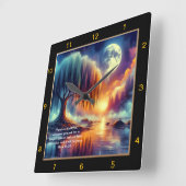 Marcus 11:24 Gebedsklok: Geloof en ontvang Vierkante Klok (Hoek)